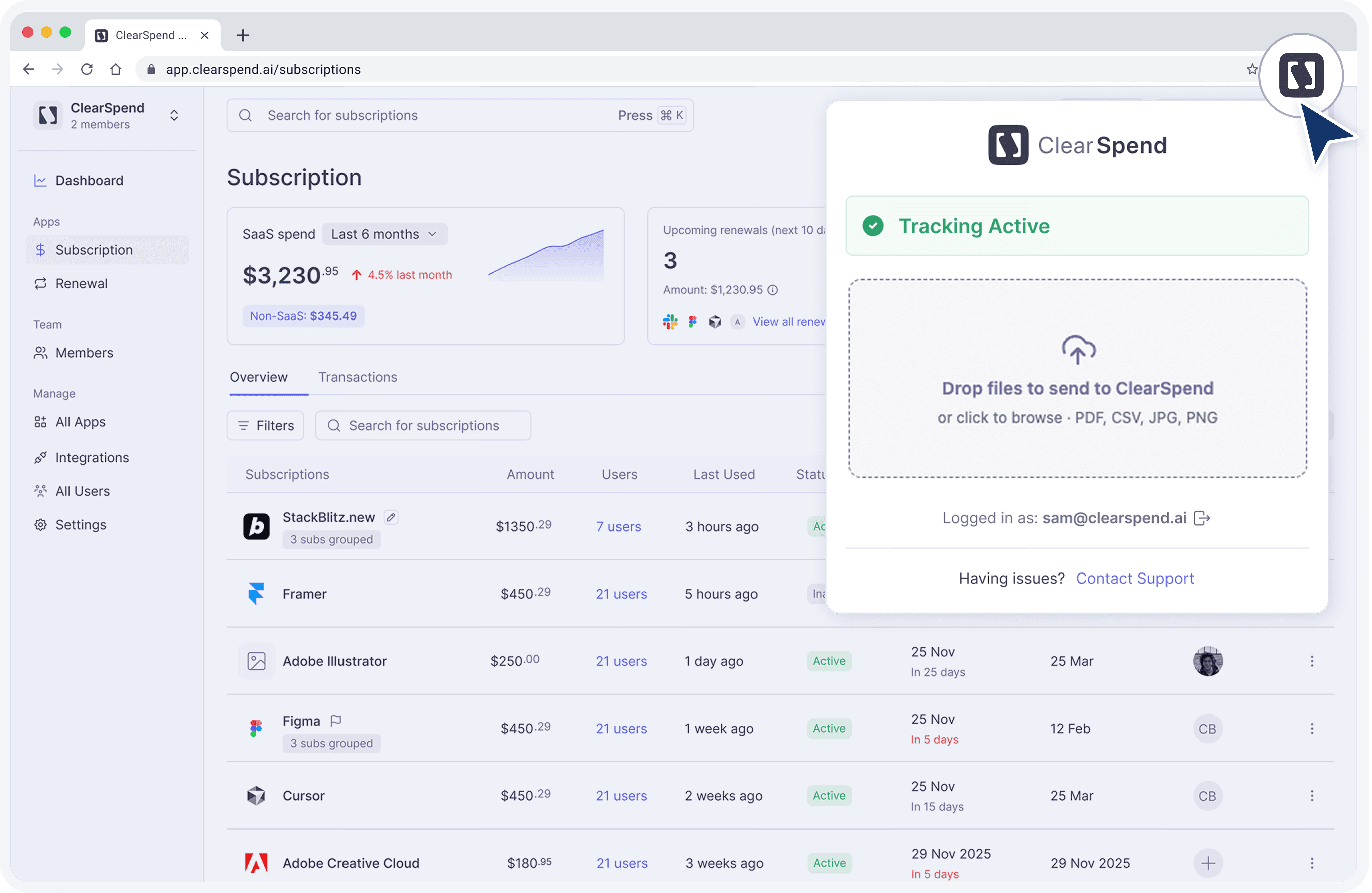 Business dashboard showing revenue, deals, customer list, growth chart, and new activity.